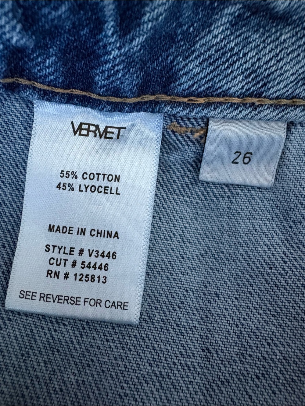VERVET High Rise Wide Leg Cargo Jeans Medium Wash Size 26 - Picture 5 of 8